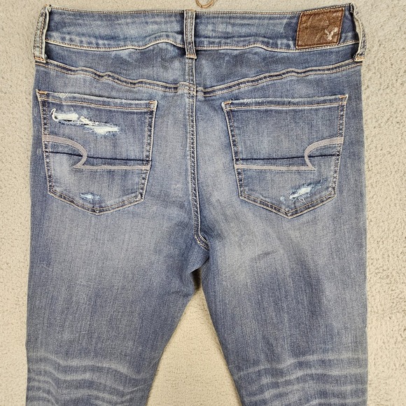 American Eagle Outfitters Blue Straight Leg Jeans - Picture 3 of 9